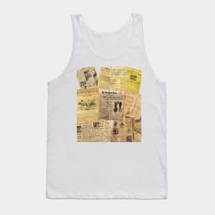 Vintage newspaper pages Tank Top